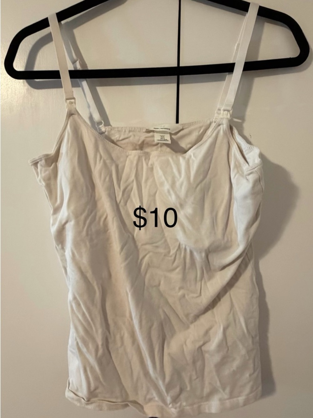 Two Maternity/Nursing Adjustable-Strap Camisoles